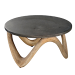 Living Room Cement Table Wood Grain Coffee Table Outdoor Modern Table-CQB53