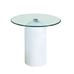 Concrete Round Nesting Table Set Of Two Tempered Top Table CQB57